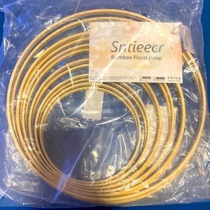 12 Bamboo Floral Hoops